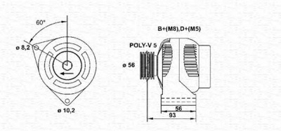 MAGNETI MARELLI 943356965010 -  Генератор